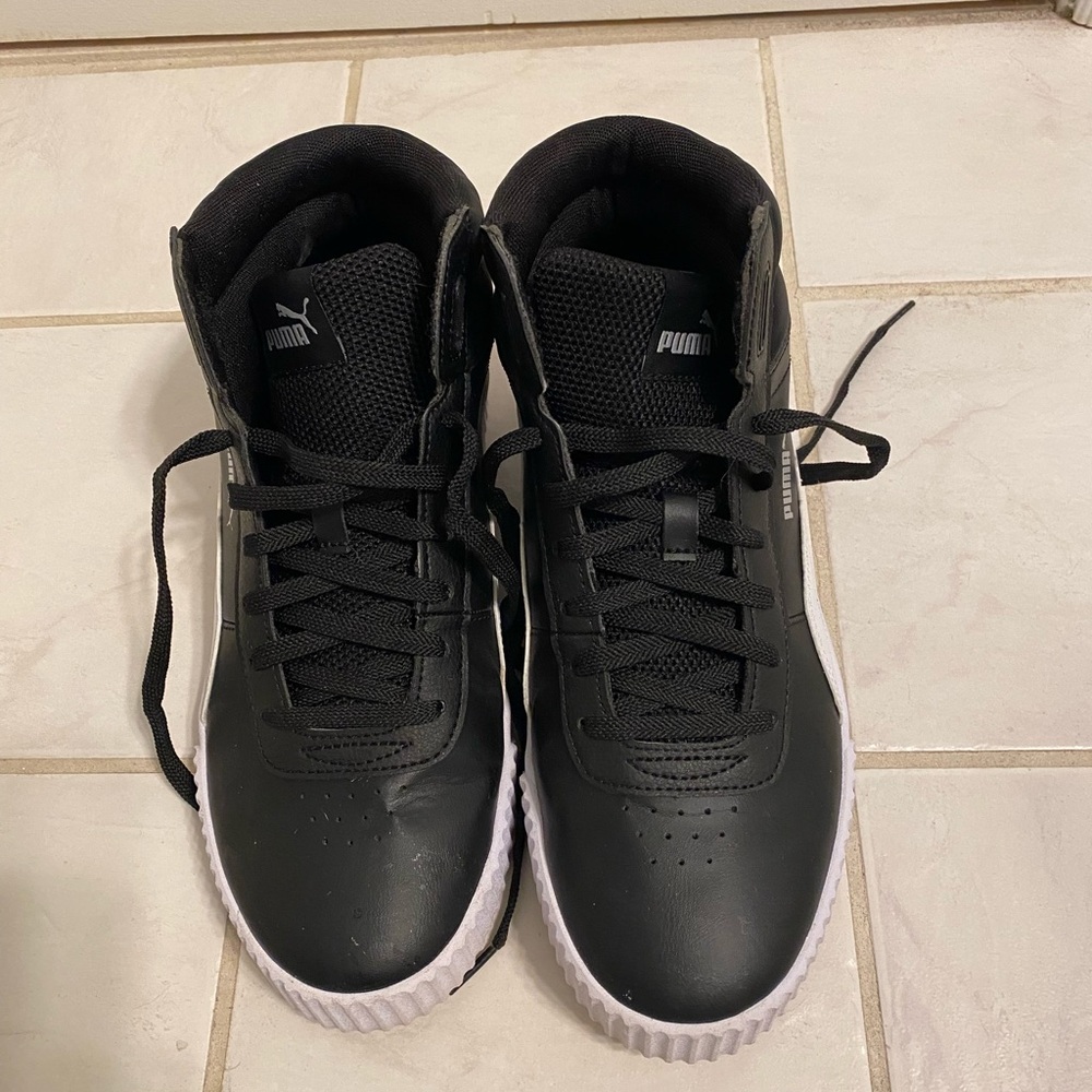 Puma Women’s Black and White High-Top Sneakers